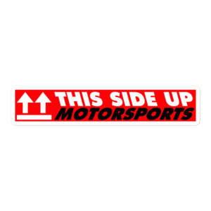 This Side Up Motorsports Team Sticker